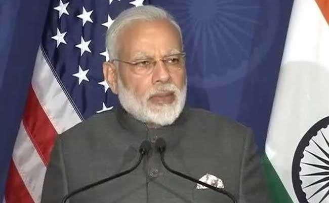 तीन साल के कार्यकाल में भ्रष्टाचार का एक भी दाग नहीं : अमेरिका में मोदी