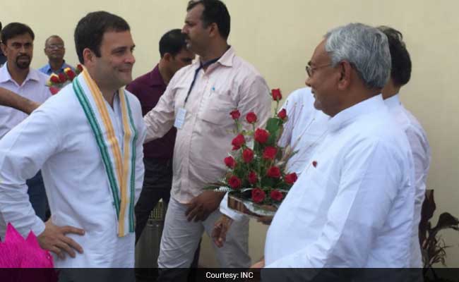 नीतीश और राहुल गांधी की दिल्ली में मुलाकात, 35 मिनट तक चली बैठक
